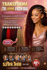 Extensiones de Cabello Crespas — Kit 9 Rollos para Peinado Completo